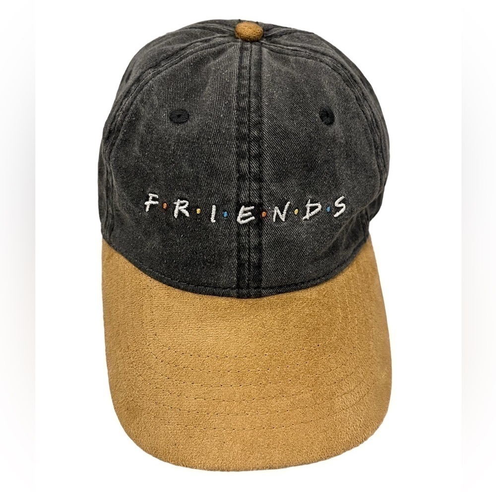 FRIENDS TV Show Tan Suede and Gray Canvas Adjustable Novelty Cap Hat Collectors